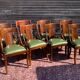 Série de huit chaises gondole empire en acajou époque 1900