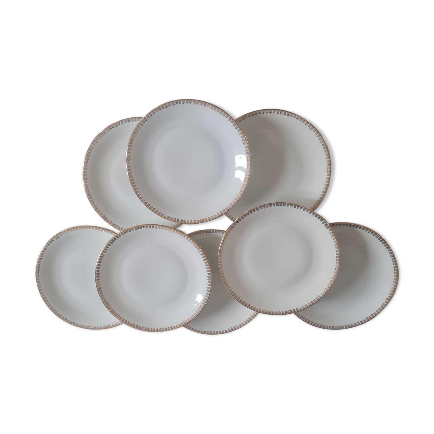 Set of 8 Limoges porcelain plates