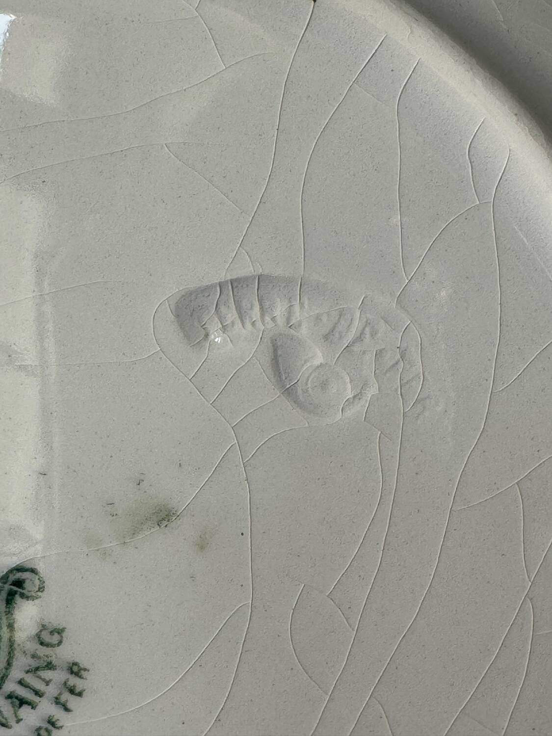 Series of 8 Terre de Fer 1900 soup plates in Onnaing earthenware
