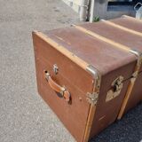 Old antique travel trunk