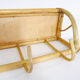 4-patère wall door and shelf. Vintage rattan coat hanger. Year 60