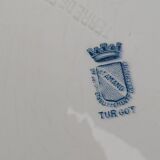 Oval dish in Earthenware of Saint Amand model turgot Iron Earth diam 35.5 cm