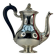 Christofle Silver-Plated Metal Coffee Pot with Blackened Wood Handle