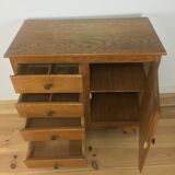 Dresser solid oak compass feet, 50s