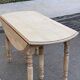 Renovated round extendable dining table with flaps, 6 extensions, 300cm.