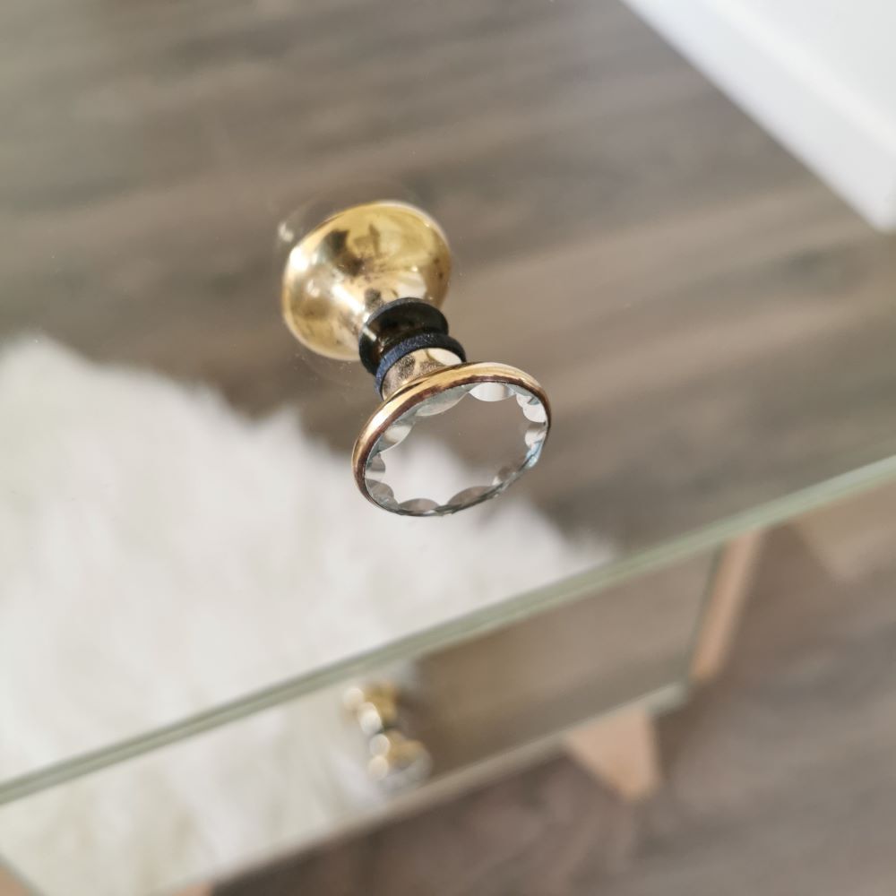 Vintage mirror bedside table