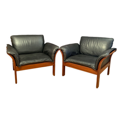 Une paire de fauteuils, Danemark, années 1970