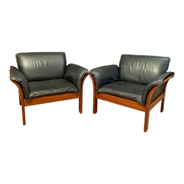 A pair of armchairs, Denmark, 1970s