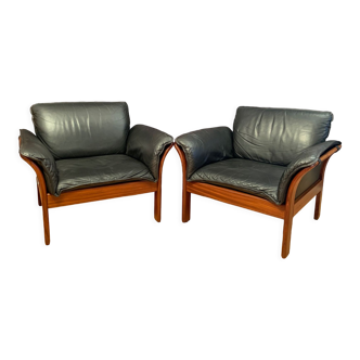 A pair of armchairs, Denmark, 1970s