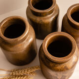 Brown Mustard Pot