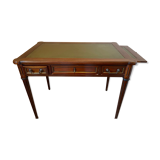 Very nice mahogany and green leather desk