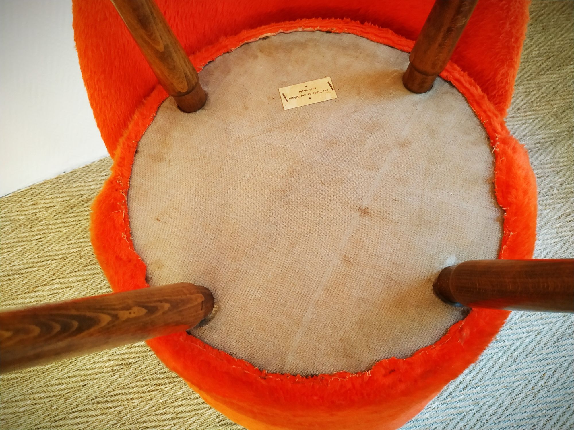 Paire de chaises 70's "moumoute"