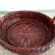 Japanese woven bamboo basket. Ikebana.