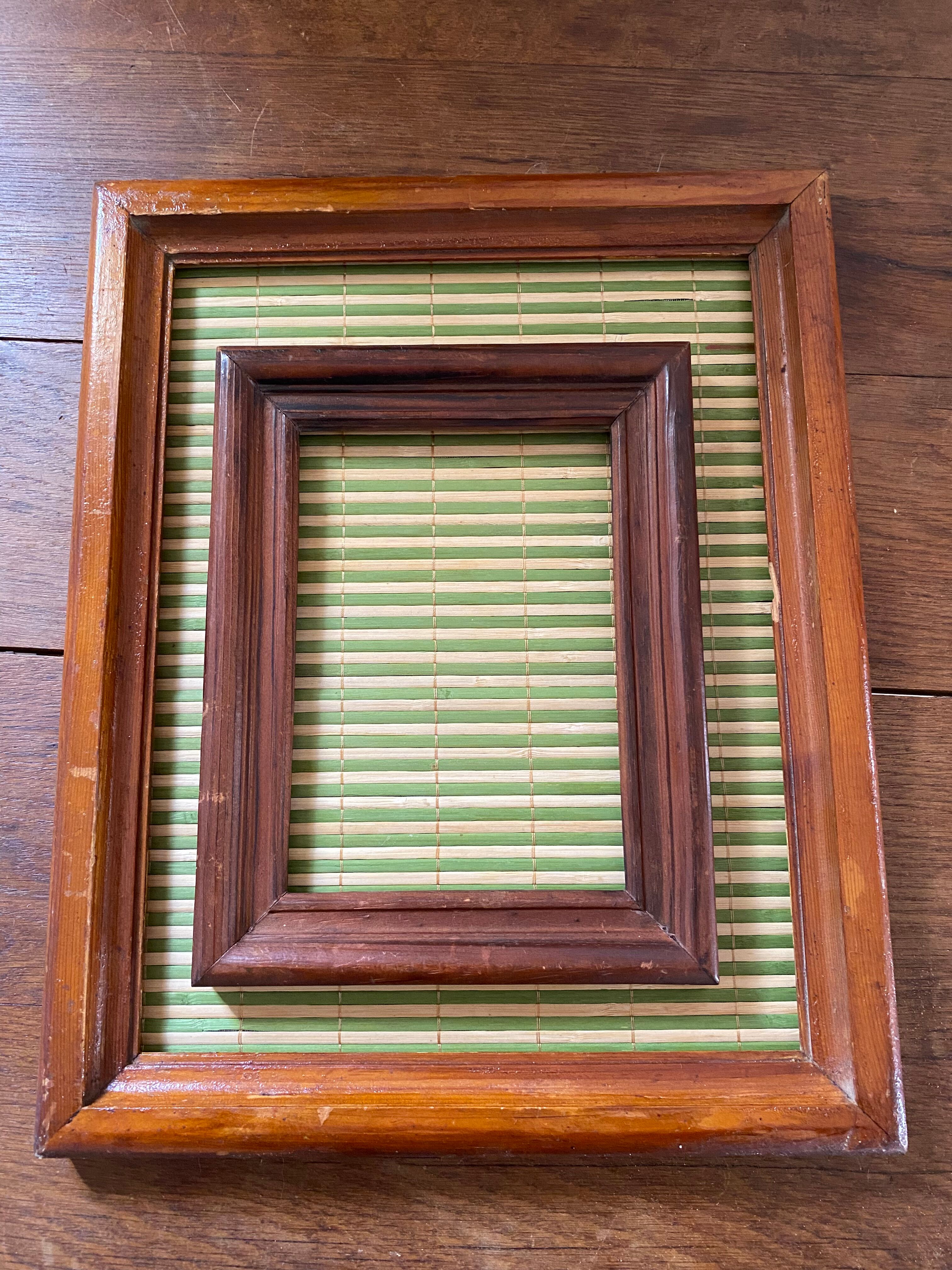 Lot 4 old wooden frames.