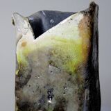 Grand vase Raku d'art pièce unique vintage signé