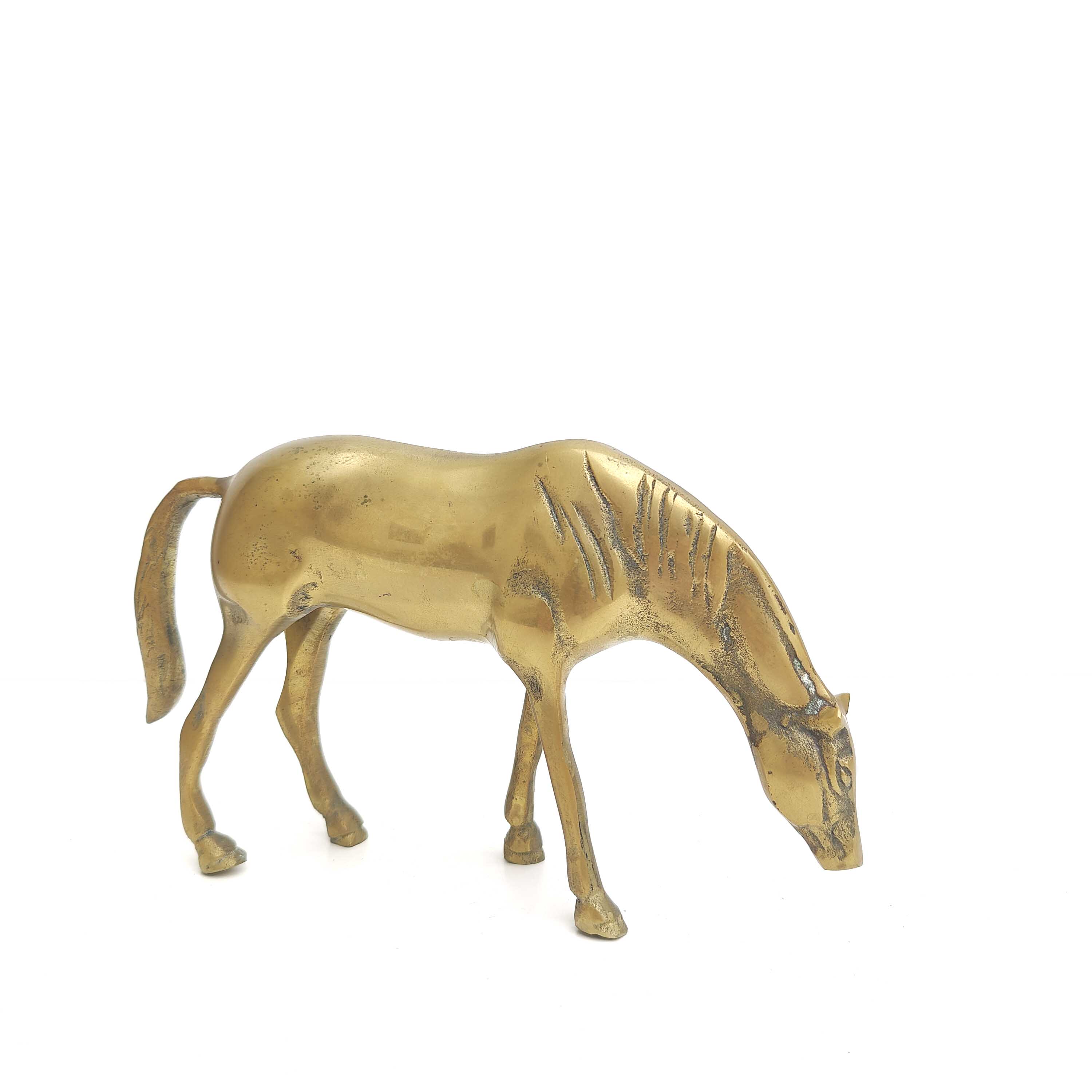 Vintage brass horse 22cm