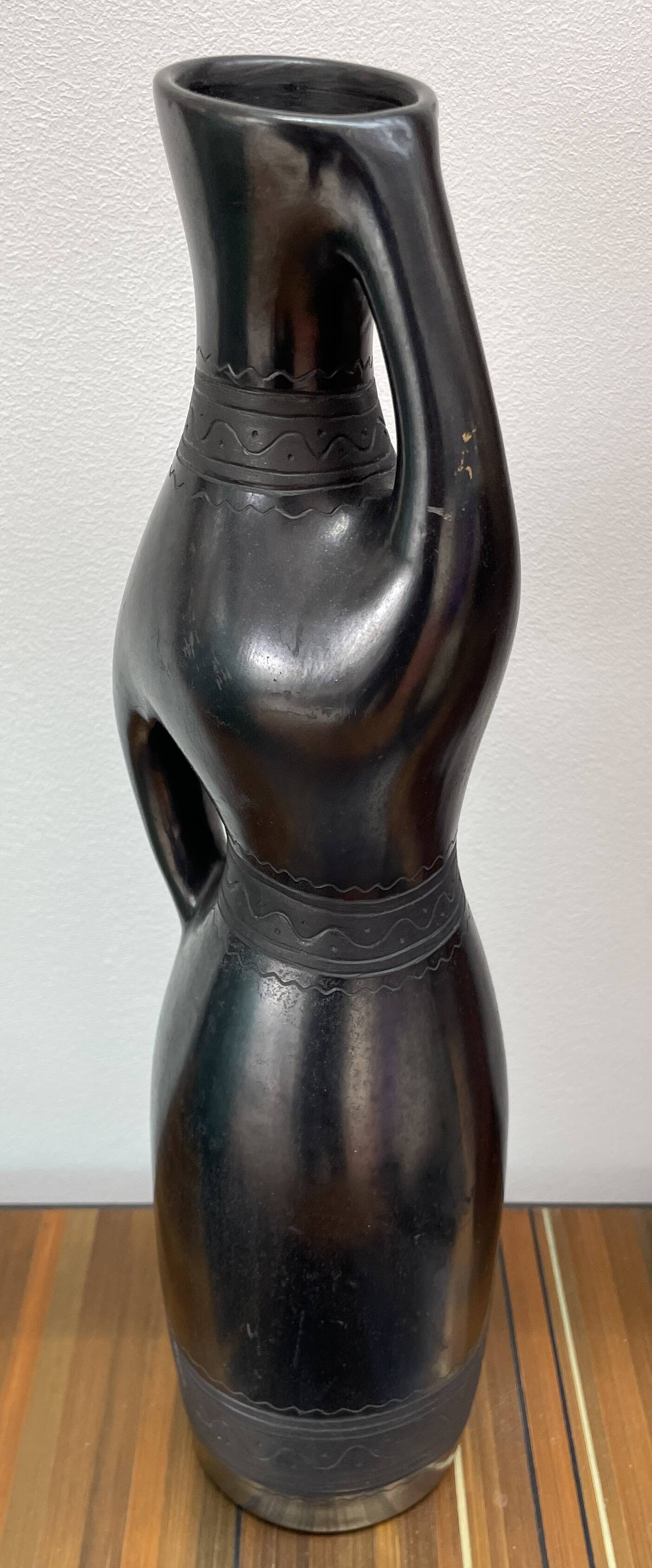 ceramic vase, anthropomorphic, 1950s-60s
