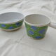 Set of 2 pans Le Creuset blue/green pattern 70s