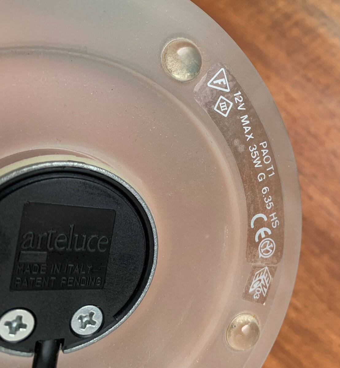 Postmodern table lamp Pao T1 by Matteo Thun for Arteluce, Italy, 1990s