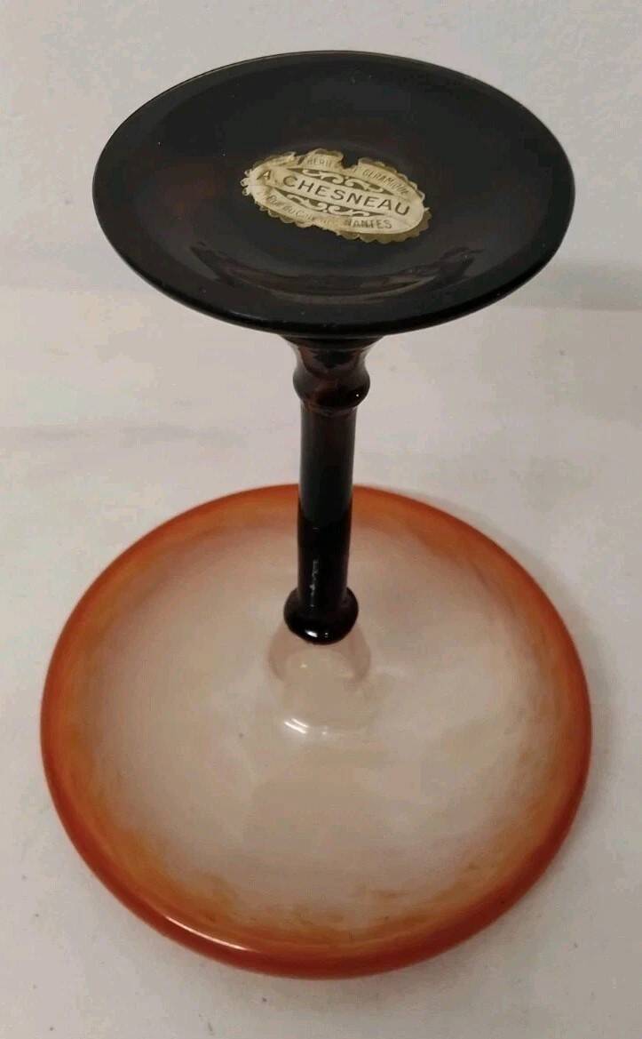 Jewelry Bowl on Foot Signed Schneider - Art Deco