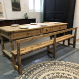 Ancien banc de réfectoire en bois, XIXÈME