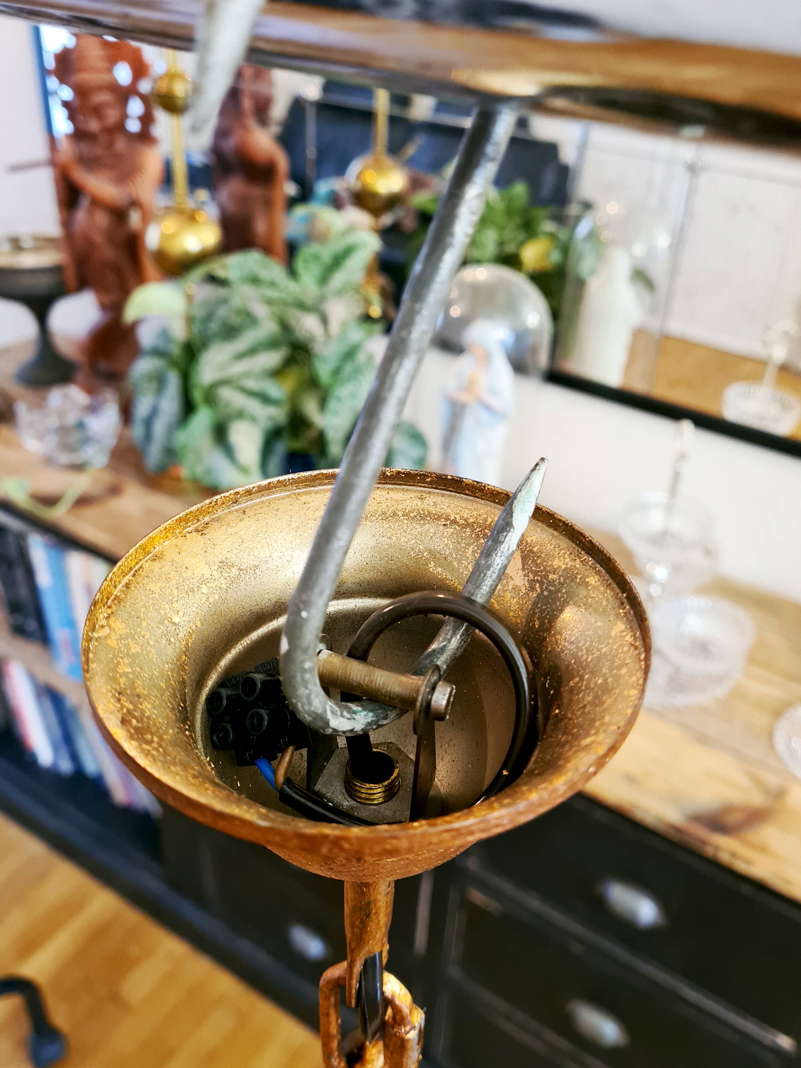 Murano glass hand-blown pendant light, mid-20th century