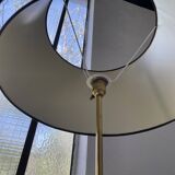 Adnet brass floor lamp with loops
