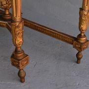 Console époque XIXème bois et stuc doré de style Louis XVI