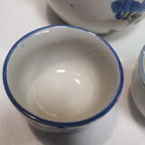 Service à thé chinoisant théière 2 tasses grès vernissé