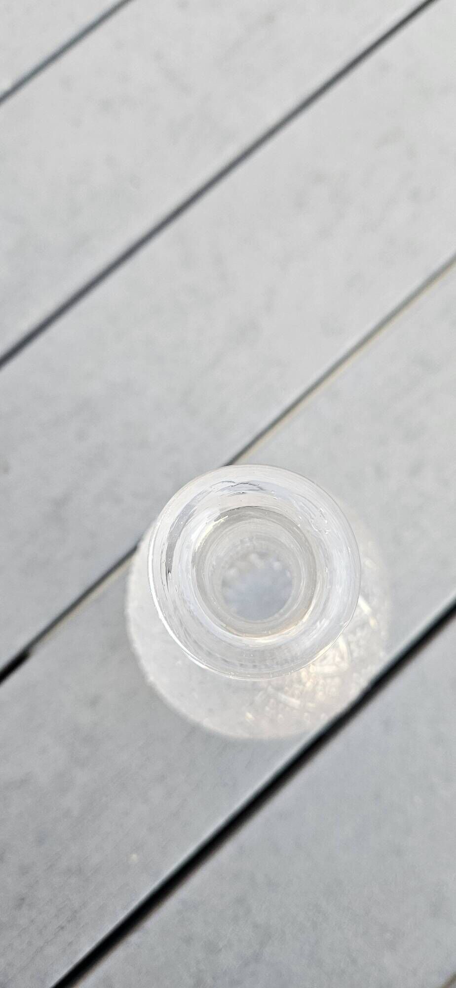 Round glass vase