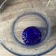 Biot blue bubble glass candle holder