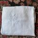 RG embroidered linen damask tablecloth late 19th century.