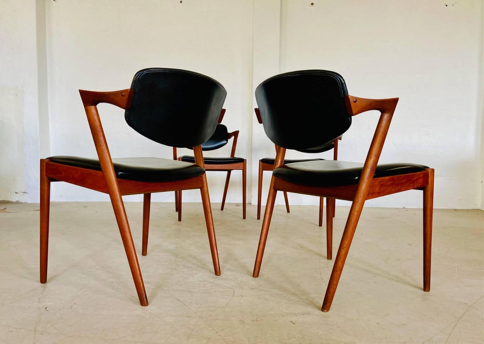 Danish vintage Kai Kristiansen model 42 chairs for Schou Andersens Møbelabrik