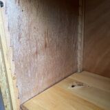 Library / Vintage solid wood sideboard – 3 doors with display cabinet