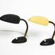 Pair of small 1950s metal table lamps with goosenecks by Gebrüder Cosack