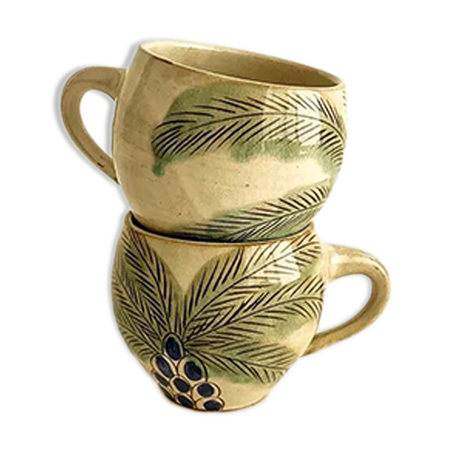 Set of 2 ceramic tea cups from Luxor - Egypt
