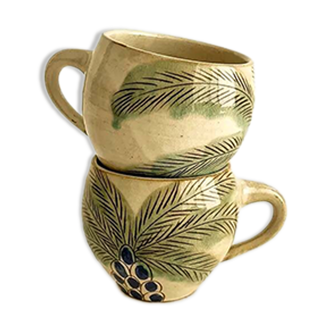 Set of 2 ceramic tea cups from Luxor - Egypt