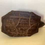 Vide poche cendrier tortue en bois massif