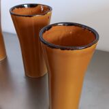 Théière ocre marron Poët Laval 8T  7 verres à  à orangeade ou mazagrans