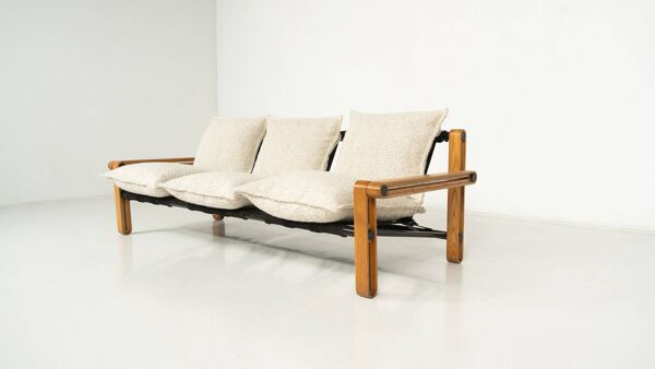 Canapé trois places moderne du milieu du siècle, années 1960 - Nouveau revêtement