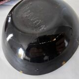 Set of 3 ceramic sauce boats signed MORVAN (1 Reglued) vintage