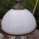 White opaline chandelier. Back and forth.