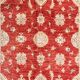 Red Livingroom Wool Handmade Floral Area Rug, Traditional Design 150x210cm