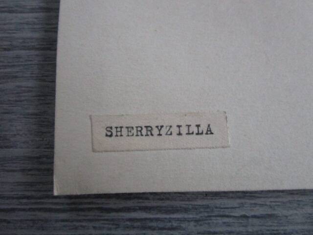 Old Art Deco watercolour "sherryzilla"