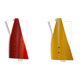 Set of 2 dutch wall lights in red and yellow, 1960s