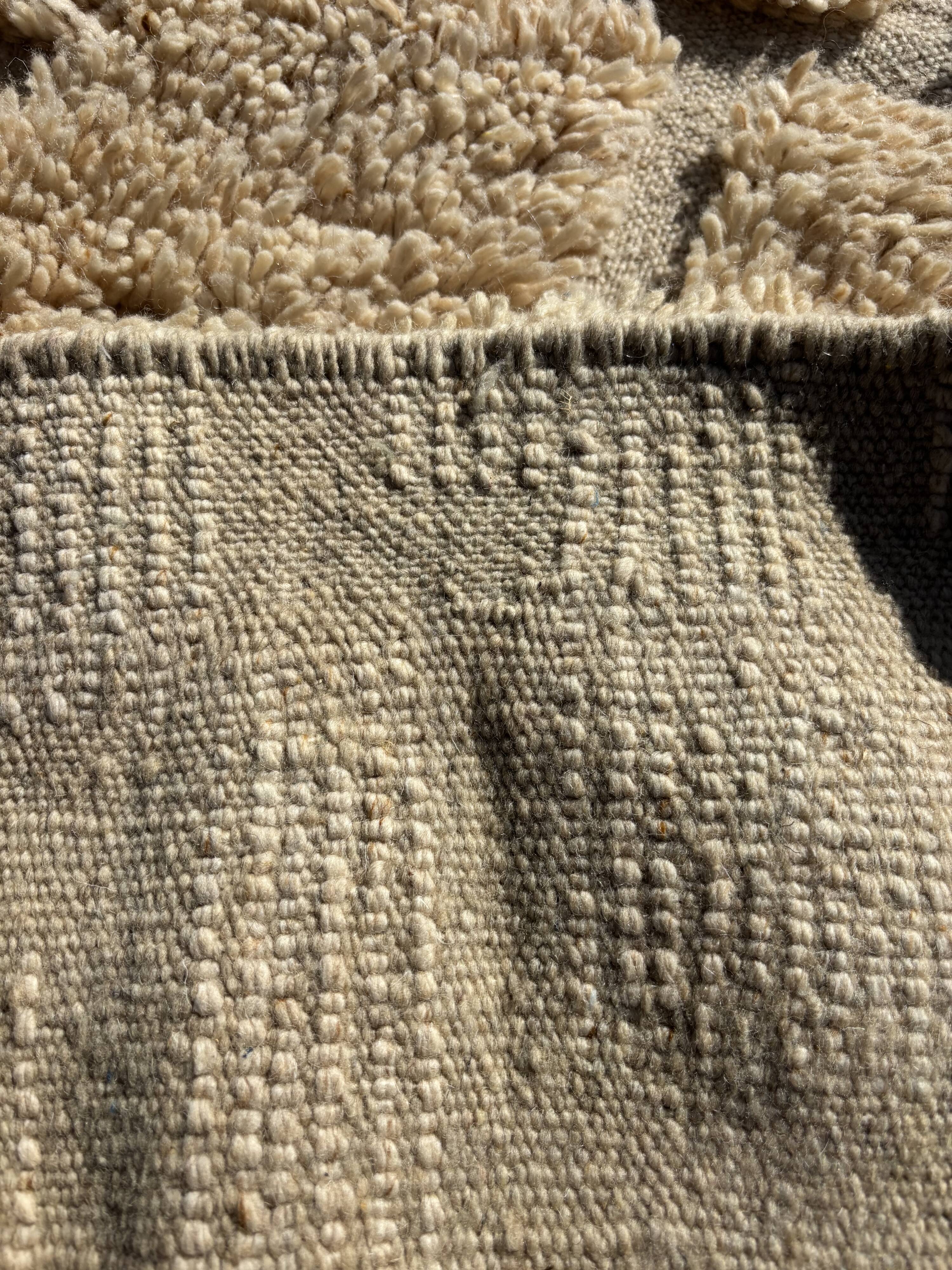 Moroccan Berber rug long in blue and white wool 80x310 cm – Runner rug