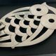 Vintage owl trivet FB Rogers Italy