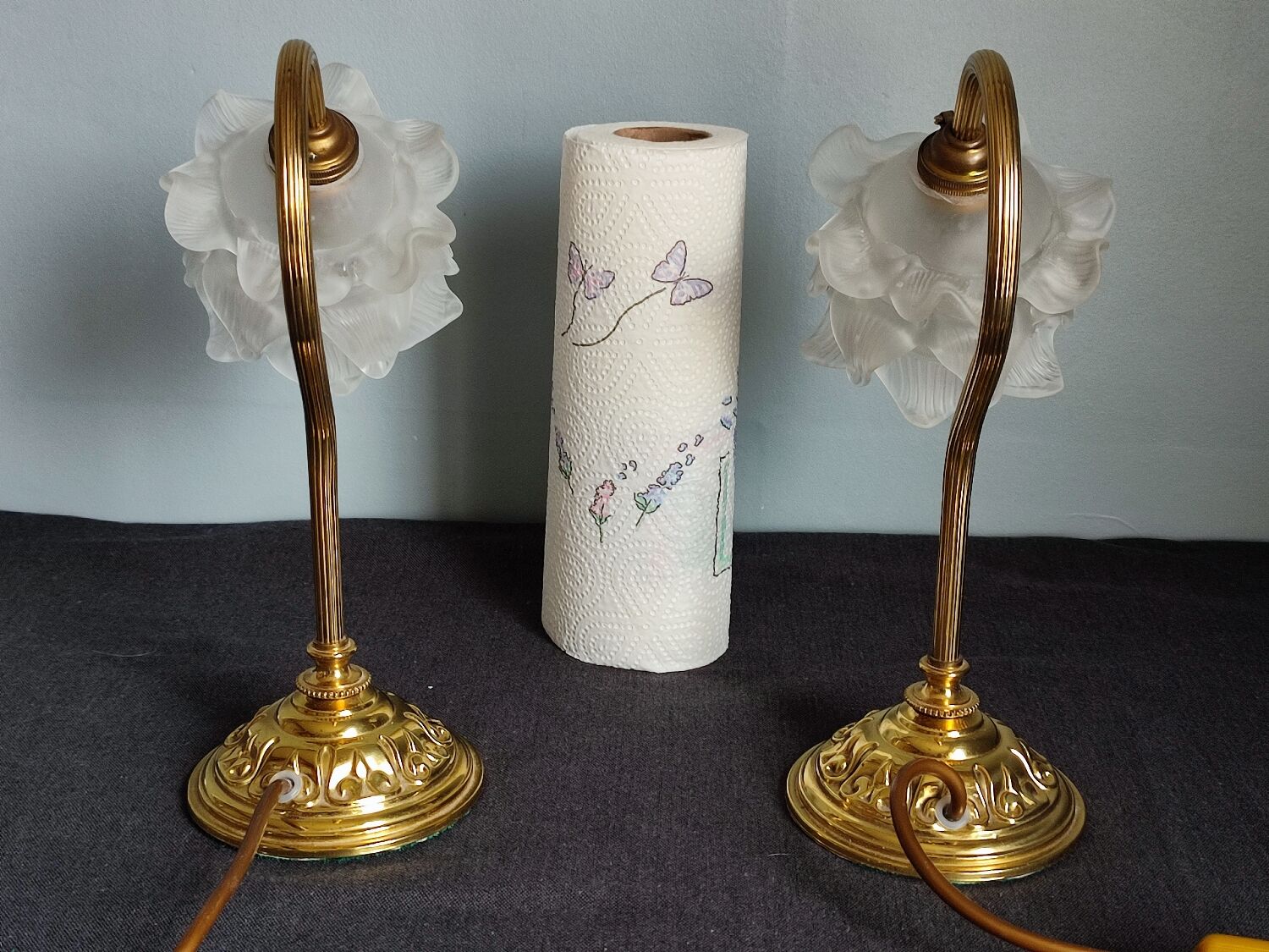 Pair of vintage gooseneck lamp