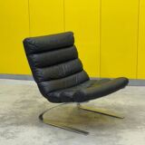 COR "Sinus" Cantilever Lounge Chair – Black Leather & Steel (1976)