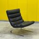 COR "Sinus" Chaise Longue Cantilever – Cuir Noir & Acier (1976)